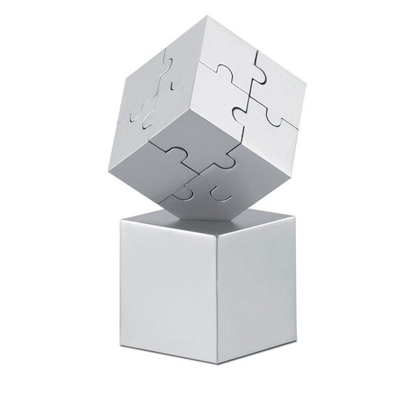 KUBZLE Magnetisk Metallisk 3D Pussel och Pappersvikt - GiftRetail AR1810