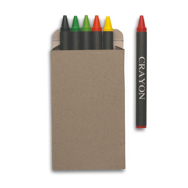 BRABO Set med 6 crayon vaxkritor - GiftRetail IT2172