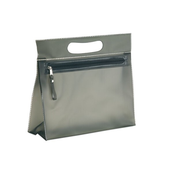 MOONLIGHT Clear PVC Travel Cosmetic Pouch with Zipper - GiftRetail IT2558