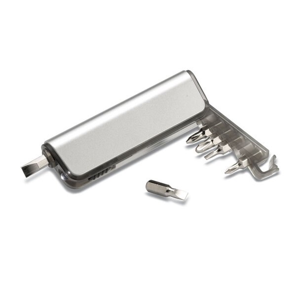 ALUTOOL Multi-Tool Holder with LED Torch and Screwdrivers - GiftRetail IT3874