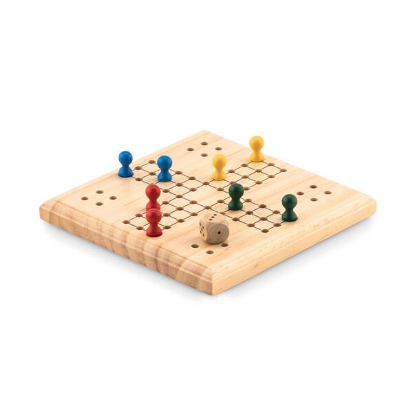 LUDO Fia med knuff träspel - GiftRetail MO6110