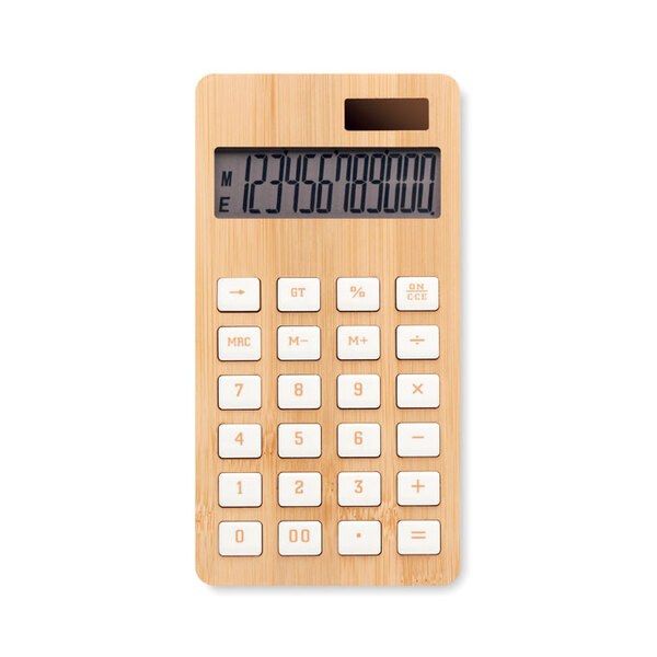 CALCUBIM 12-siffrig bambu miniräknare - GiftRetail MO6216