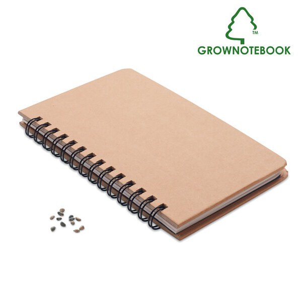 GROWNOTEBOOK™ Anteckningsbok i furu - GiftRetail MO6225
