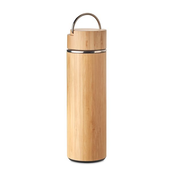 TAMPERE Termos Bambu/rostfritt 400ml - GiftRetail MO6272