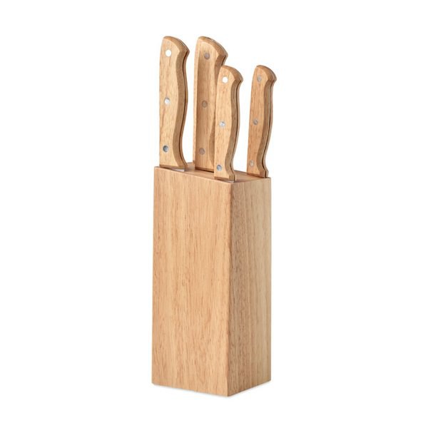 GOURMET 5st knivar i knivblock - GiftRetail MO6308
