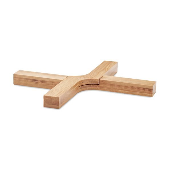 IMBA Vikbart grytunderlägg i bambu - GiftRetail MO6405