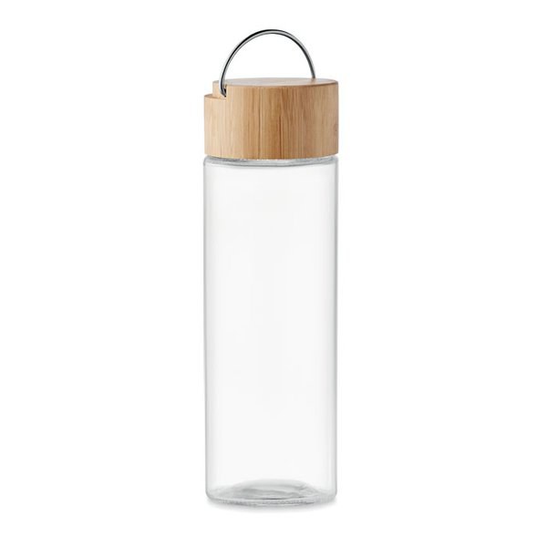 AMELAND Glasflaska med bambulock 500ml - GiftRetail MO6413