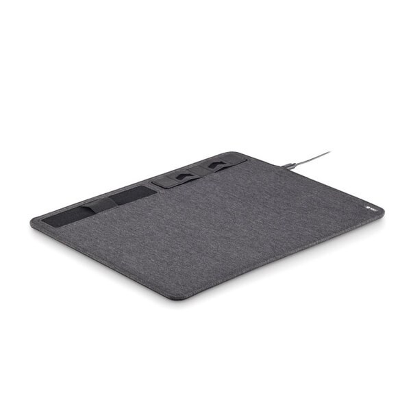 SUPERPAD RPET musmatta trådlösladd. 15W - GiftRetail MO6416