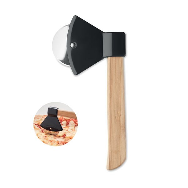 ZAZA Pizzaskärare med bambuhandtag - GiftRetail MO6592