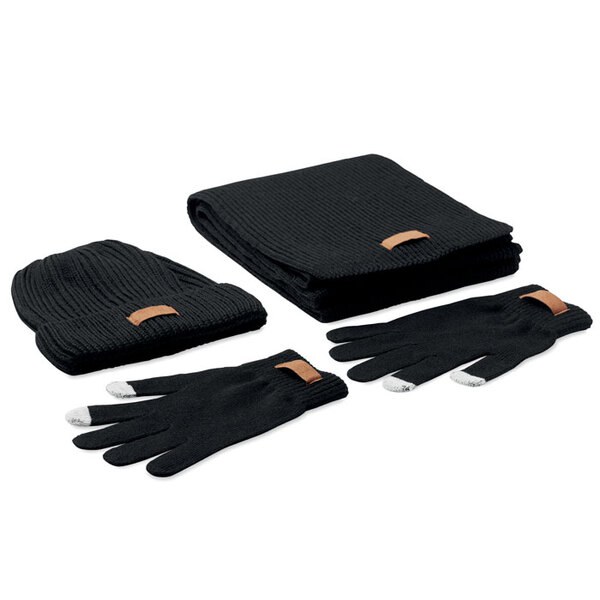DENALI Set mössa, halsduk, vante RPET - GiftRetail MO6651