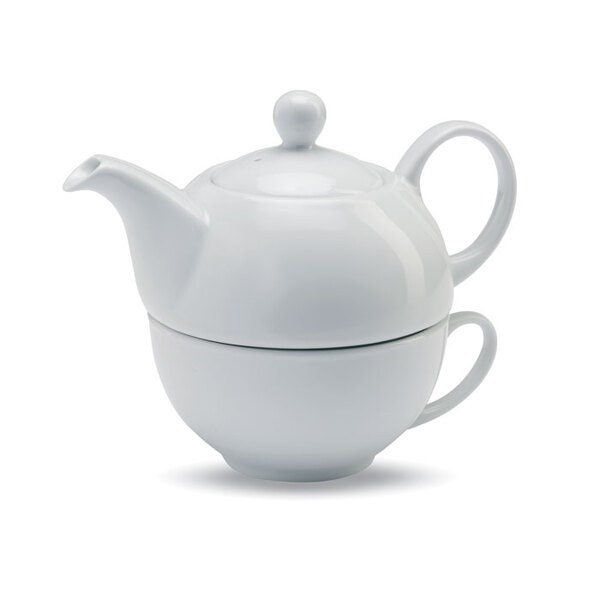 TEA TIME Teset med tekanna i keramik - GiftRetail MO7343