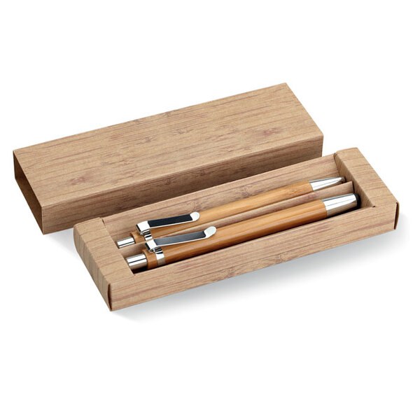 BAMBOOSET Pennset i Bambu - GiftRetail MO8111