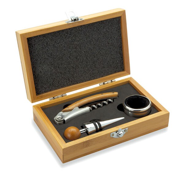 SONOMA Vinset i bambu ask - GiftRetail MO8147