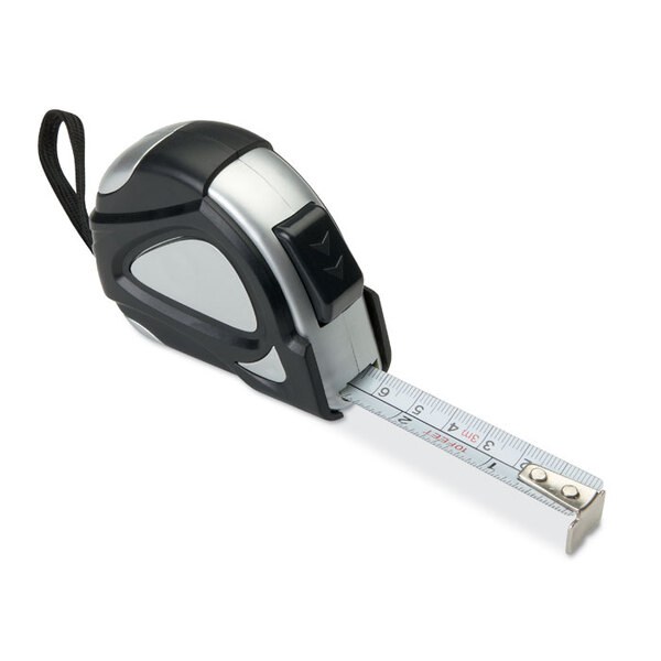 DAVID Professionellt 3m Måttband i Silverfodral - GiftRetail MO8237