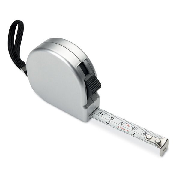MELO Professionellt 2m Måttband i Matt Silver - GiftRetail MO8239