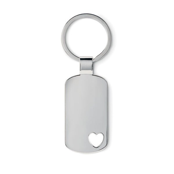 CORAZON Nyckelring fyrkantig / hjärta - GiftRetail MO8694