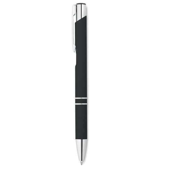 AOSTA Tryckknapps penna i gummerad f - GiftRetail MO8857