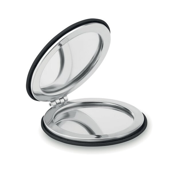 GLOW ROUND Elegant Rund Dubbel Spegel med PU-fodral