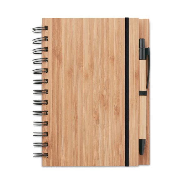 BAMBLOC Anteckningsbok i Bambu m/ penna - GiftRetail MO9435