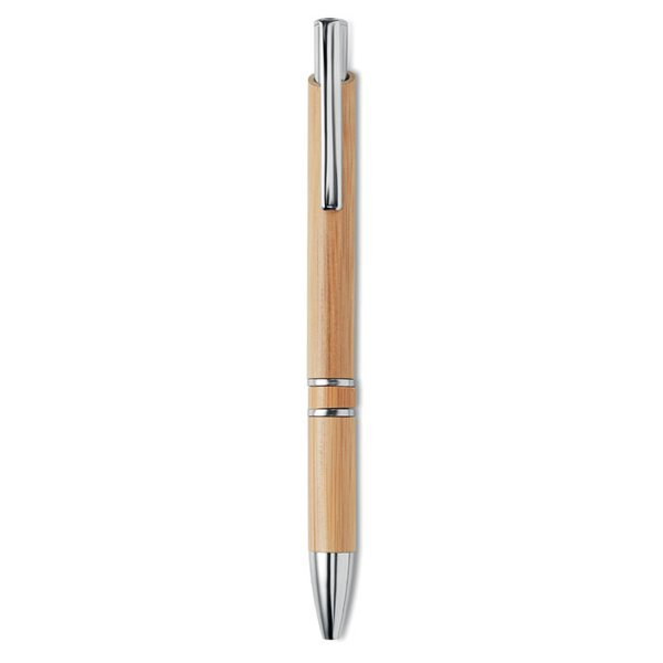 BERN BAMBOO Eco-Friendly Bamboo Ball Pen with Aluminium Accents - GiftRetail MO9482