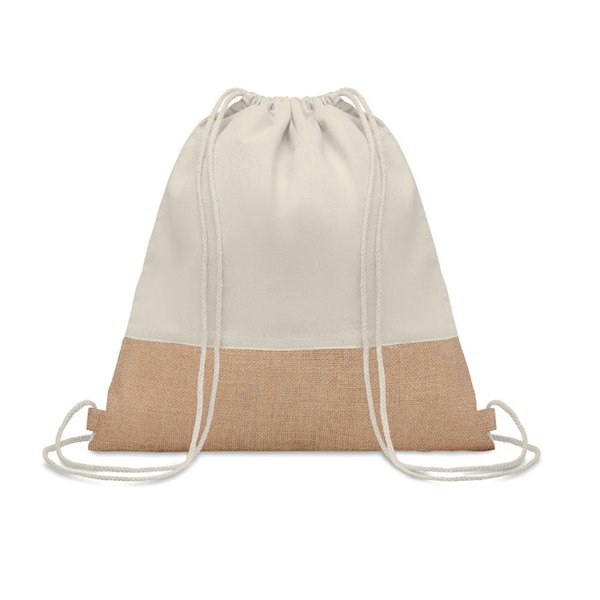 INDIA Twill/ bomullbag med en jutadet - GiftRetail MO9516
