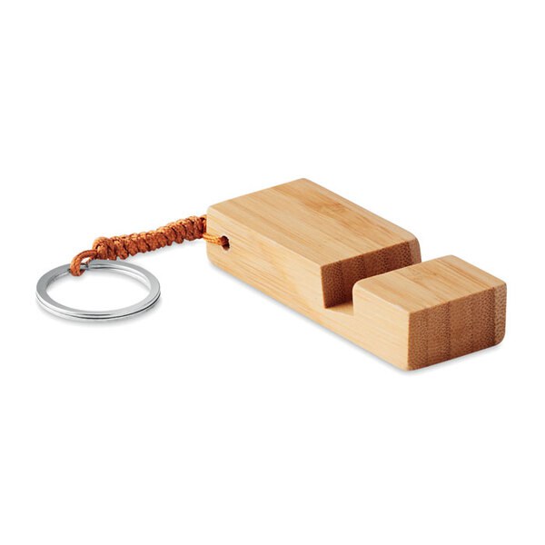 TRINEU Mobilstativ nyckelring bambu - GiftRetail MO9743