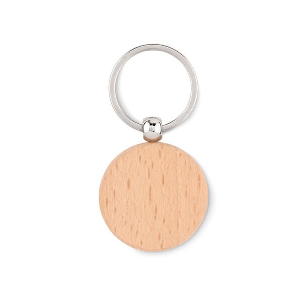 TOTY WOOD Rund nyckelring i trä - GiftRetail MO9773