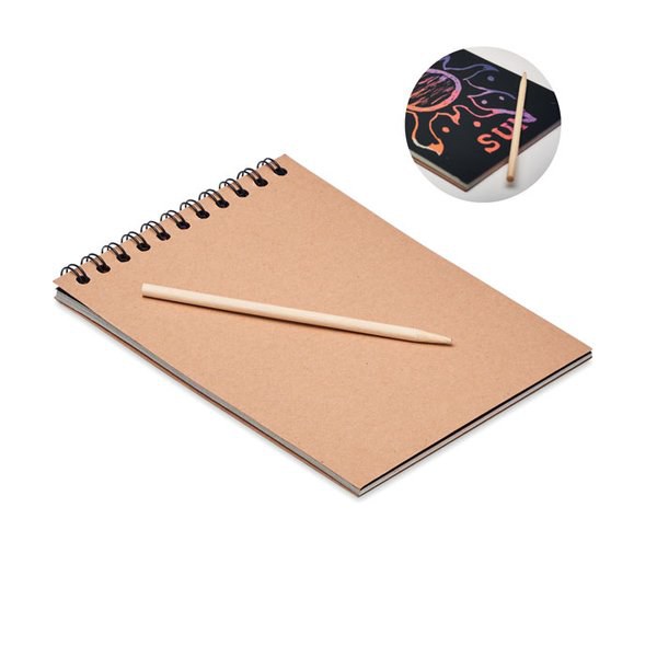 BLACK Anteckningsbok med skrap papper - GiftRetail MO6699