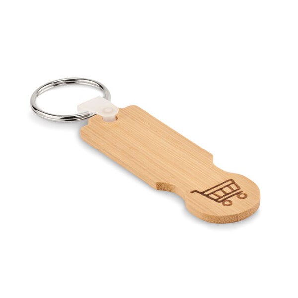 GiftRetail MO6797 - KÖP Nyckelring i bambu