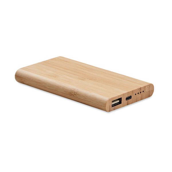 ARENAPOWER C 4000 mAh Powerbank i bambu - GiftRetail MO6814
