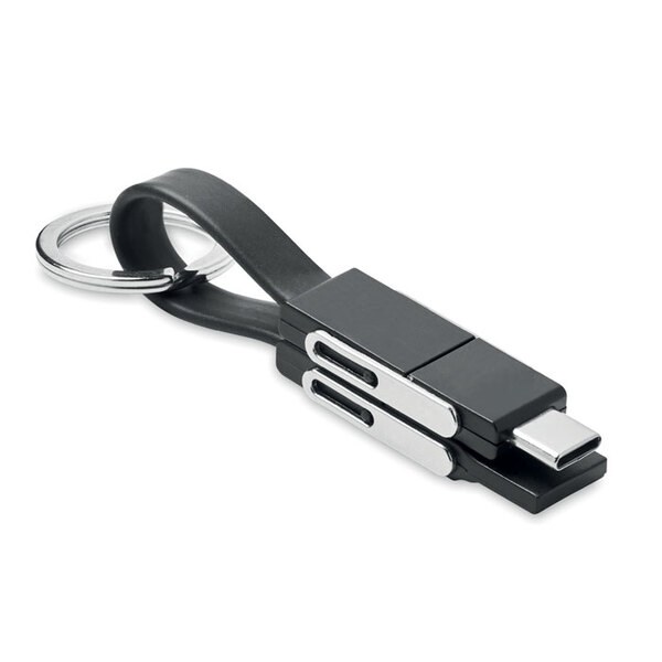 KEY C Nyckelring med 4-i-1 kabel - GiftRetail MO6820