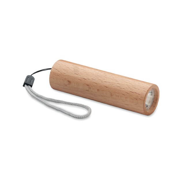 LITE Uppladdningsbar ficklampa trä - GiftRetail MO2137