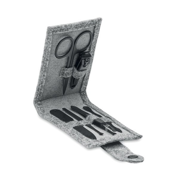 NAILKIT FELT Manikyrset i RPET-filt 6 delar