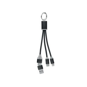BLUE 4 i 1 laddningskabel typ C - GiftRetail MO2141