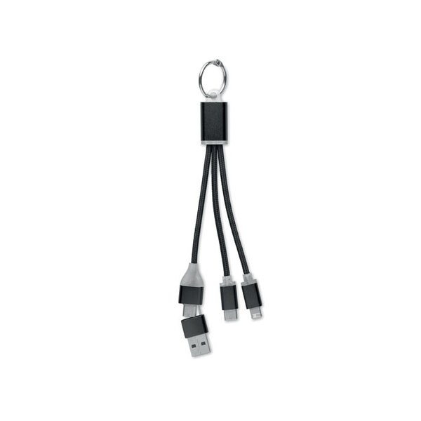 BLUE 4 i 1 laddningskabel typ C - GiftRetail MO2141