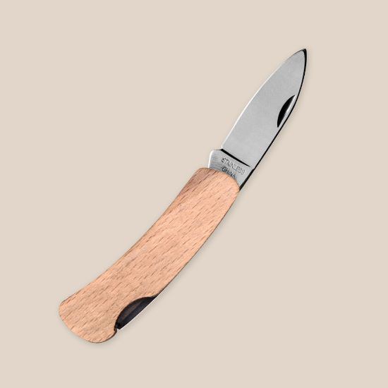 Goya 38072 - Kompakt Rostfritt Fickkniv med Trähandtag HUMAN