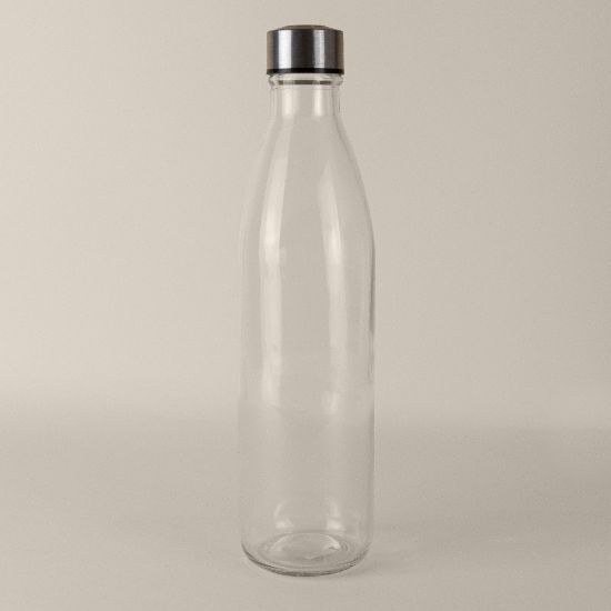 Goya 39522 - Glasflaska med Rostfritt Stållock 1 Liter H2O