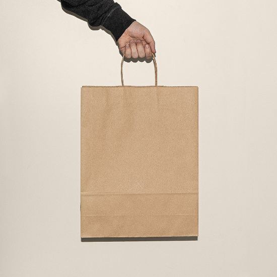 Papperspåse 100 gr/m² med vridna handtag KALI