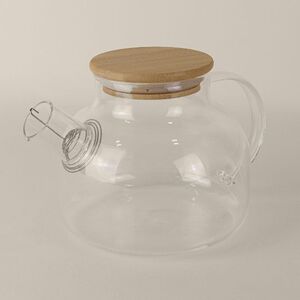 Goya 52025 - Borosilicate Teapot with Bamboo Lid & Metal Filter HERBAL