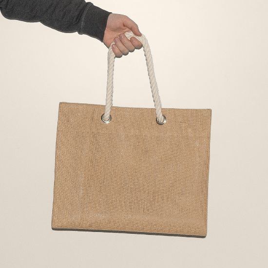 Goya 53000 - Laminated Jute Bag with Long Handles TOTEM