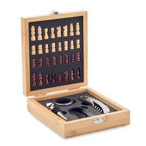 CHESSET Schackbräde & vinset - GiftRetail MO2393