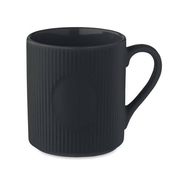 RIBMUG Matt ribbad keramikmugg 340 ml - GiftRetail MO2397