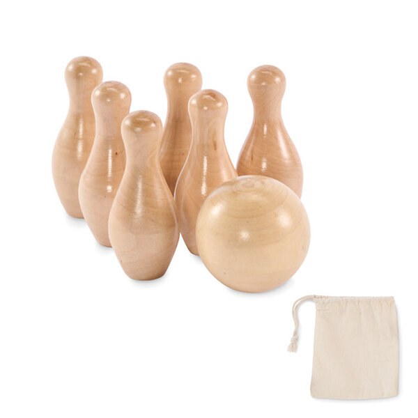 BOLITO Mini bowlingspel i furu - GiftRetail MO2434