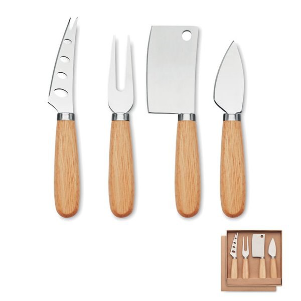 CAMEMBERT Set med 4 ostknivar - GiftRetail MO2547