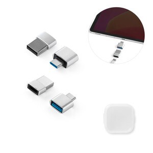 Set med 2 aluminium USB-A / USB-C-adaptrar - Egotier 97090