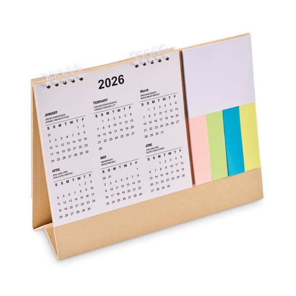 CALENDOO Skrivbordskalender med memopad