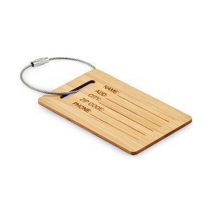MIO Bagagetagg i bambu - GiftRetail MO2815
