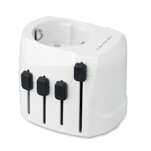 PRO 3-POLE SKROSS® världsadapter - GiftRetail MO2982