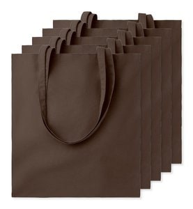 Förpackning med 5 GiftRetail MO9268 - COTTONEL COLOUR + Shopping väska 140 gr/m3