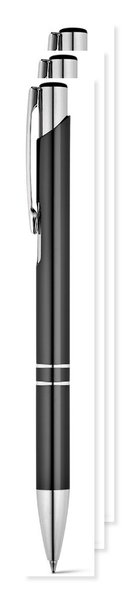 Förpackning med 3 Egotier 91311 - Kulspetspenna i aluminium med klipps